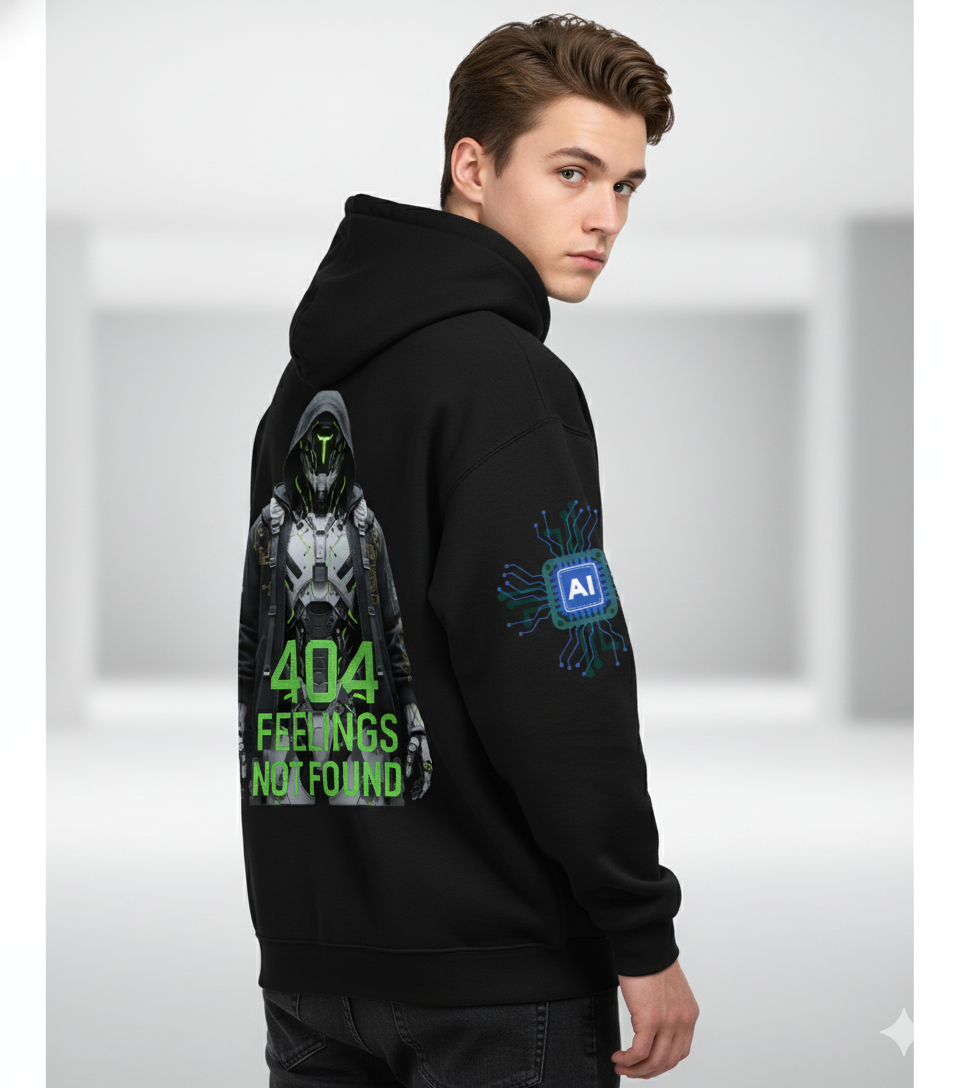 Unisex Oversized Hoodie: 404 Feelings Not Found